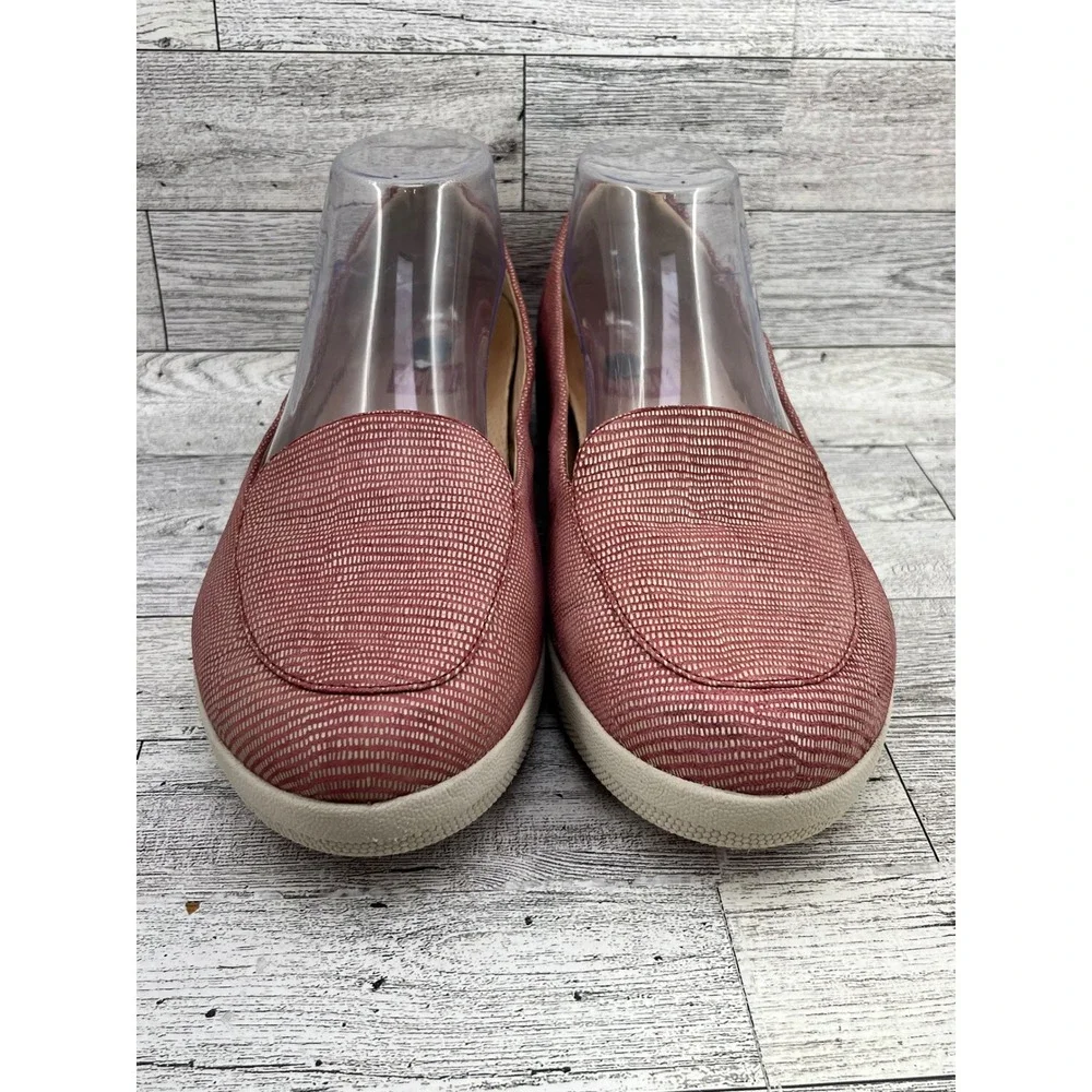 FitFlop Supercomff Women Loafers Rose Red Textured Slip On‎ Flats Size 8.5